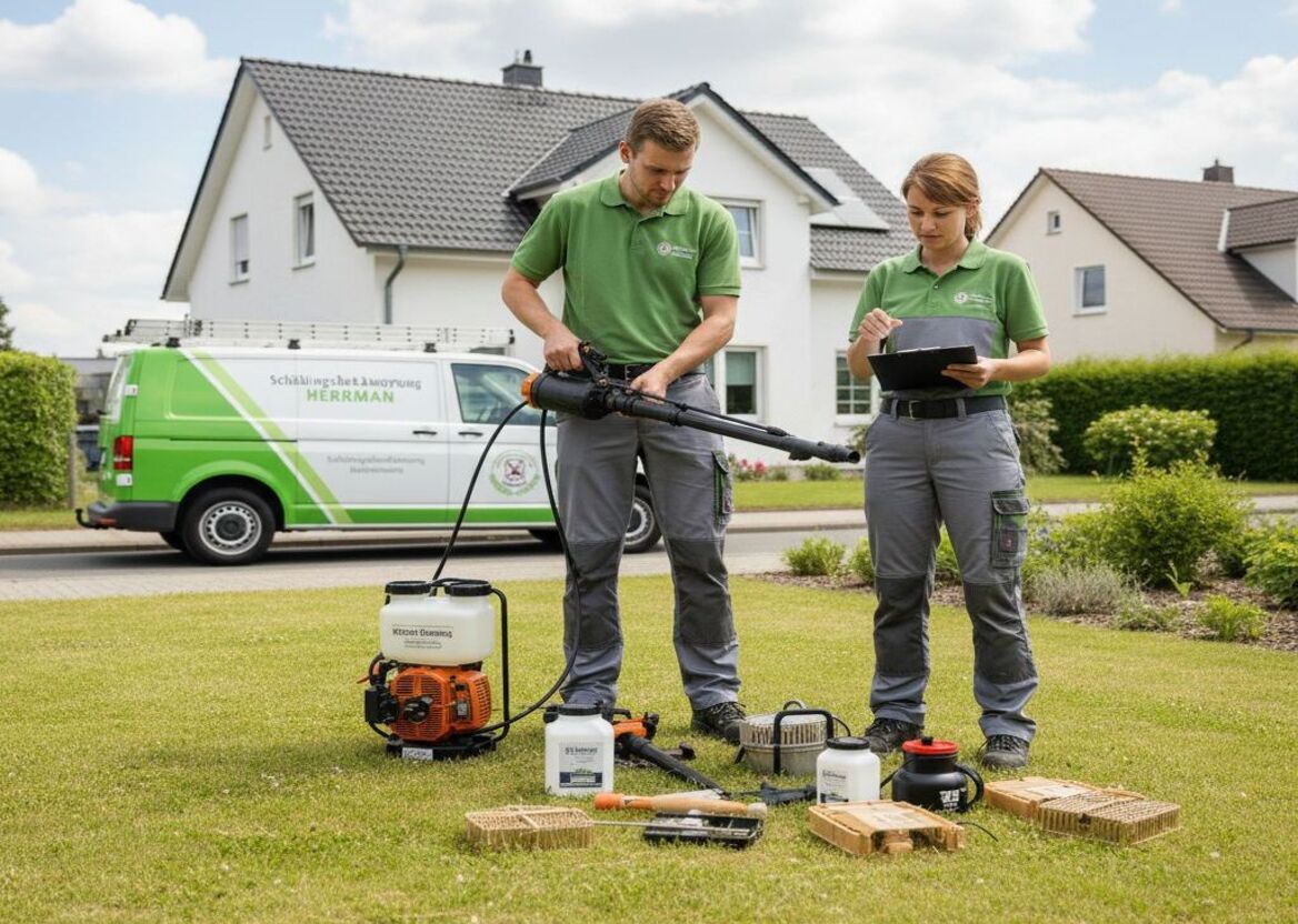Schädlingsbekämpfung Kammerjäger Moers Mitarbeiter außen