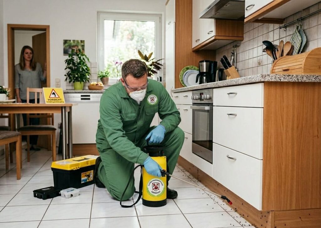 Schädlingsbekämpfung Kammerjäger Neuss Mitarbeiter Küche