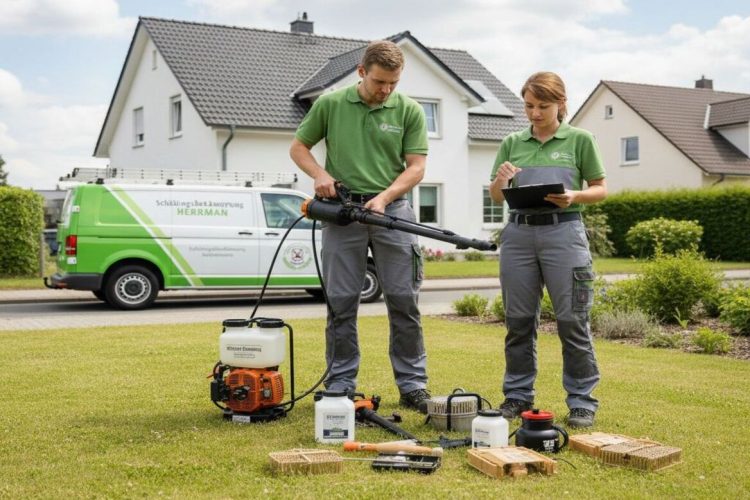 Schädlingsbekämpfung Kammerjäger Moers Mitarbeiter außen